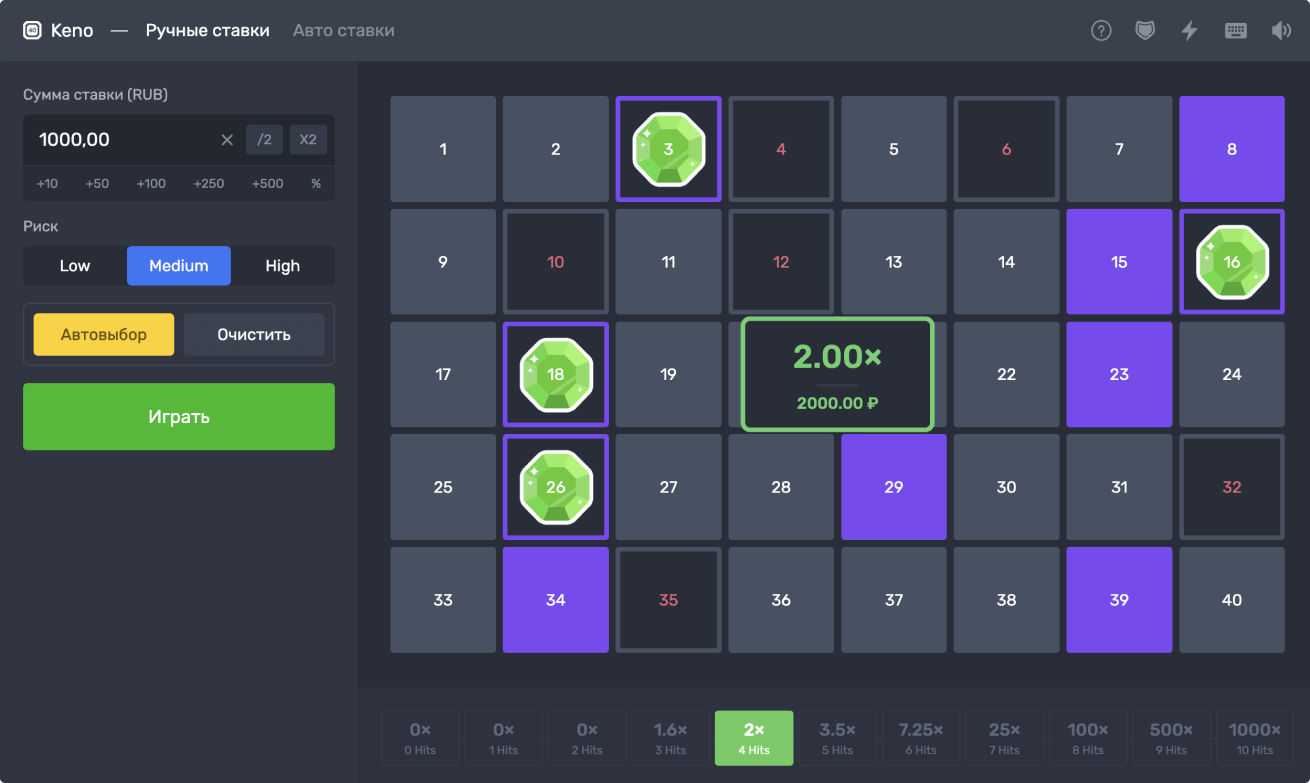 Превью игры Keno